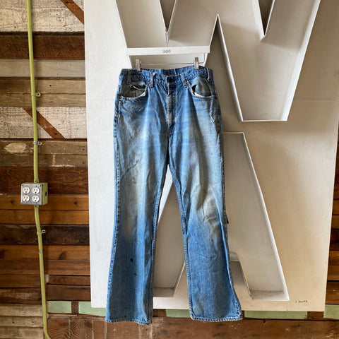 80’s Orange Tab Flared Levi’s - 34” x 33”