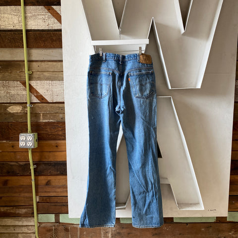 80’s Orange Tab Flared Levi’s - 34” x 33”