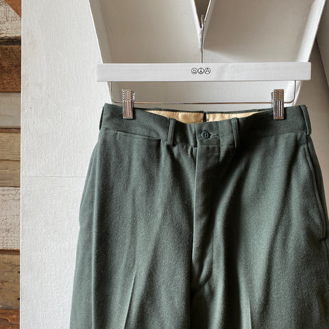 60's Mil-Spec Wool Trousers - 27” x 31”