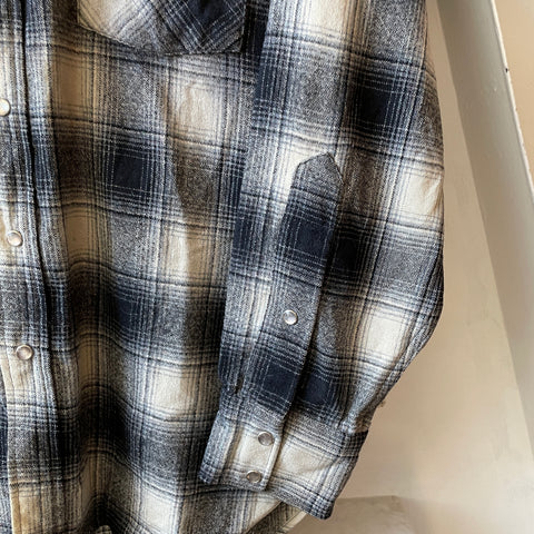 70's Pendleton Western Flannel - Large