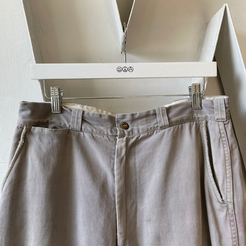 50’s Thrashed & Repaired Sail Cloth Trousers - 31” x 27”