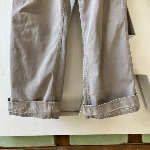 50’s Thrashed & Repaired Sail Cloth Trousers - 31” x 27”