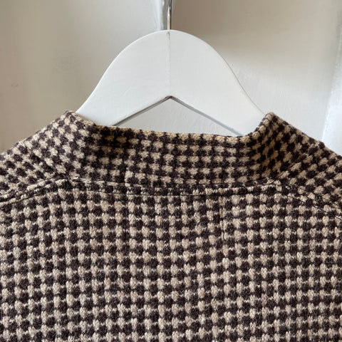 40’s Revere Houndstooth Wool Cardigan - Medium