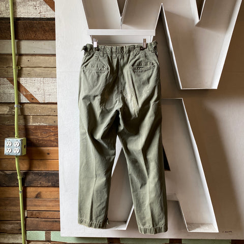 WW2 M-43 Cotton OD Field Trousers - 26”-28” x 29”