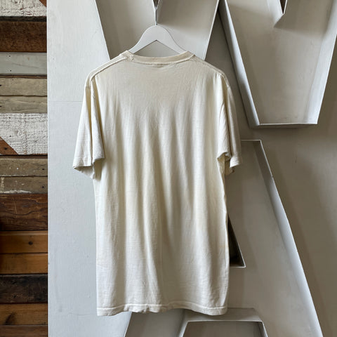 60’s Towncraft Thrashed White Tee - Large