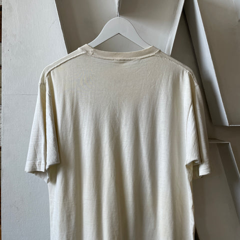 60’s Towncraft Thrashed White Tee - Large