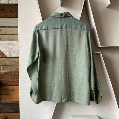 60’s Rayon Button-Up Shirt - Medium