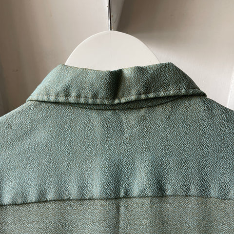 60’s Rayon Button-Up Shirt - Medium