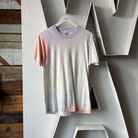 80’s Pastel Tie-Dye Blank Tee - Large