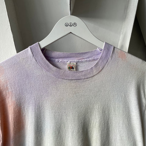 80’s Pastel Tie-Dye Blank Tee - Large