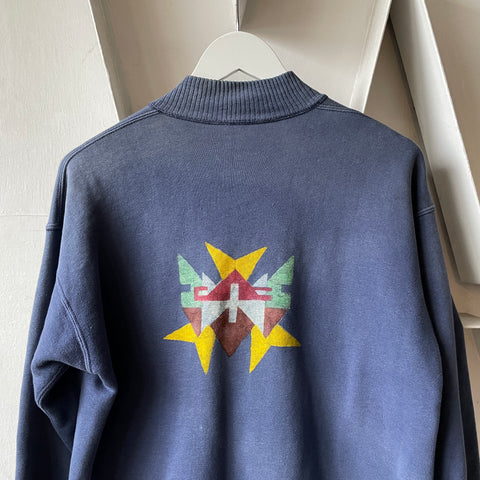 60’s Zip-Up Sweatshirt Cardigan - Medium