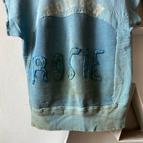 50's Patchwork Crewneck Sweatshirt - Medium