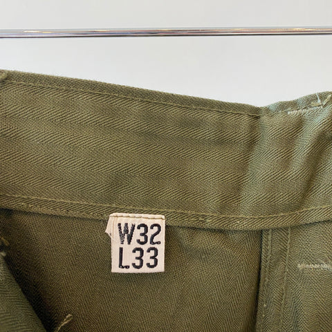 40's WWII Deadstock HBT Trousers - 31" x 33"