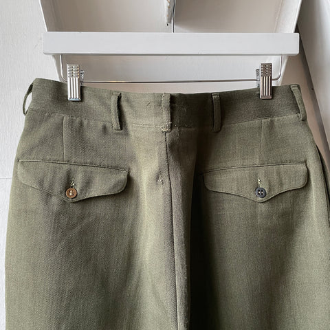 50’s Tailored Green Trousers - 31” x 31.5”