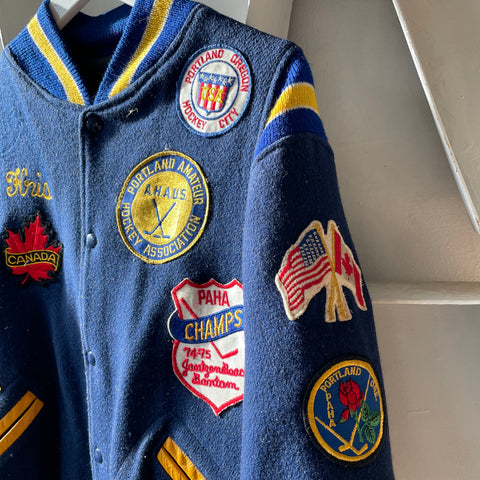 70’s Portland Hockey Varsity Jacket - Medium