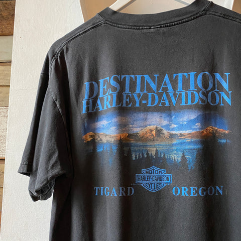 Y2K Boxy Harley Tee - Medium