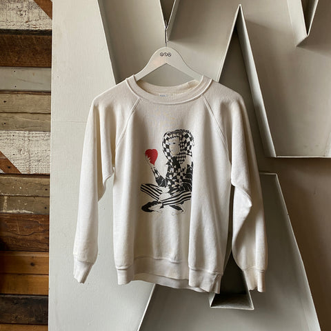 80’s Jester's Heart Raglan - Small