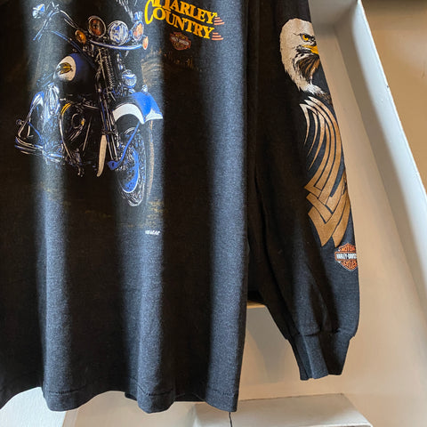 90’s Mock Neck Harley Tee - XL