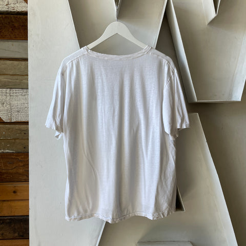 70’s Thrashed V Neck Blank Tee - Medium