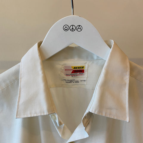 80's “Never Iron” Button Up Shirt - Large