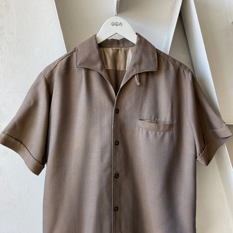 60’s Herringbone Gabardine Loop Collar - Medium