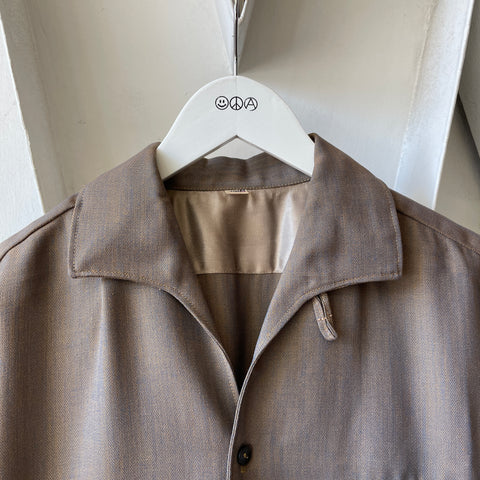 60’s Herringbone Gabardine Loop Collar - Medium