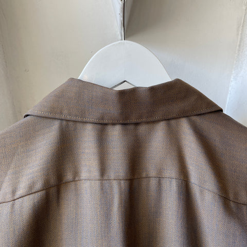 60’s Herringbone Gabardine Loop Collar - Medium