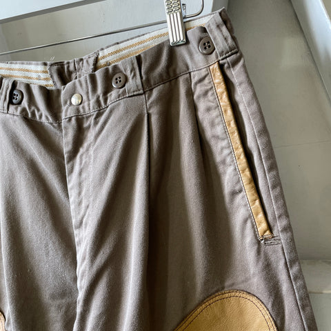 50’s Leather Front Hunting Trousers - 28” x 26”