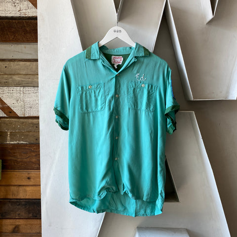 60's Ed's Bowling Shirt - Medium