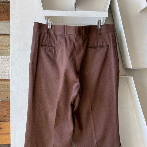 70’s Brown Trousers - 34" x 31"