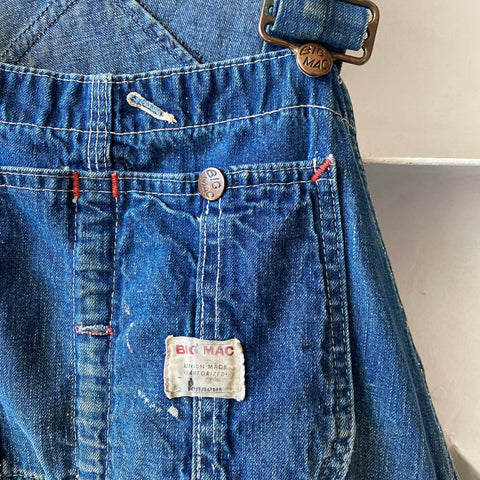 60's Big Mac Square bak Overalls - Large