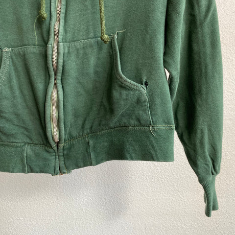 60's Cropped Double Ply Hoodie - XS
