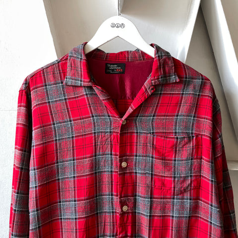 60’s BVD Plaid Loop Collar - Medium