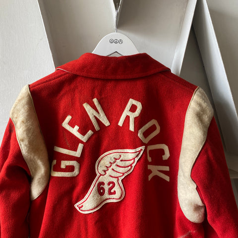 60's Reversible Satin Varsity Jacket - Large