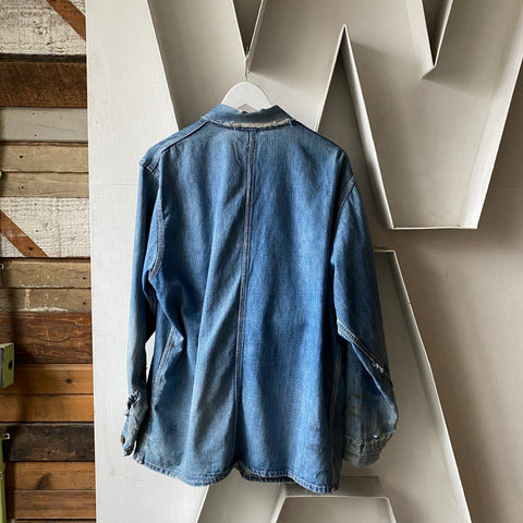 60's Penney's Pay-Day Denim Chore Coat - Large