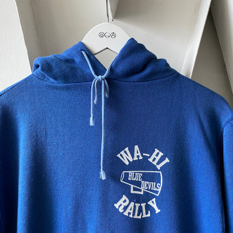 70’s Russell Blue Devil Hoodie - Large