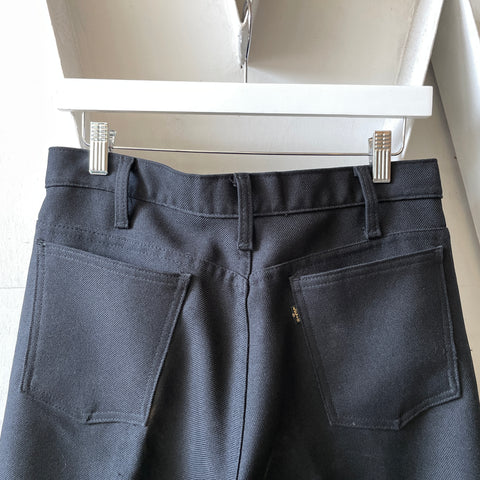 70’s Levi’s Black Poly Trousers - 30” x 29”