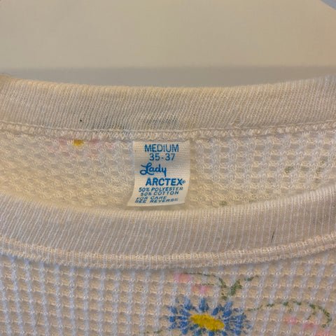80's Flower Waffle Thermal - Medium (fits small)