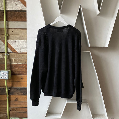 80's Pendleton Black Wool Cardigan - XXL