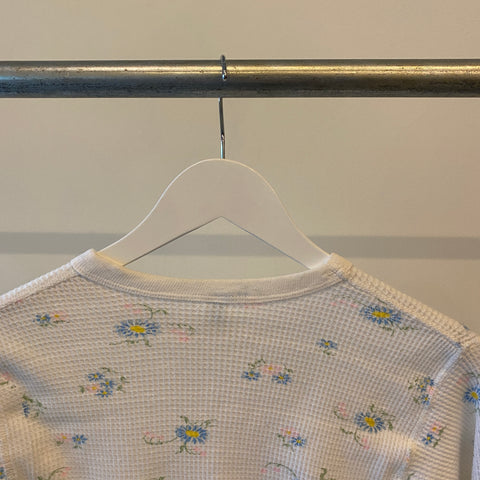 80's Flower Waffle Thermal - Medium (fits small)