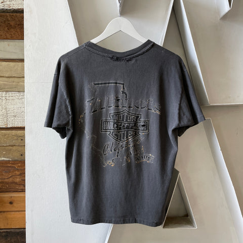 90’s Faded Harley Davidson Chicago Tee - Medium