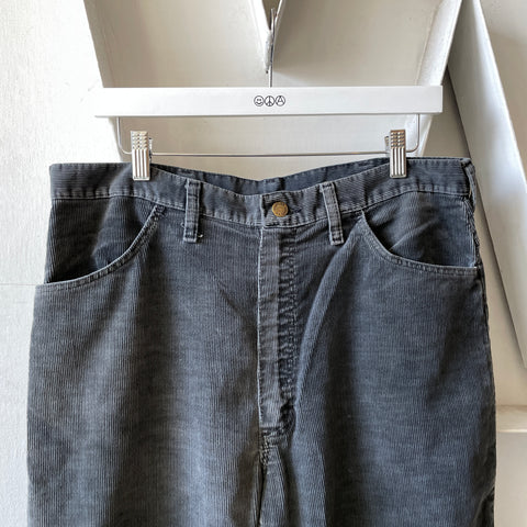 70’s Rustler Grey Straight Leg Cords - 33.5” x 31”