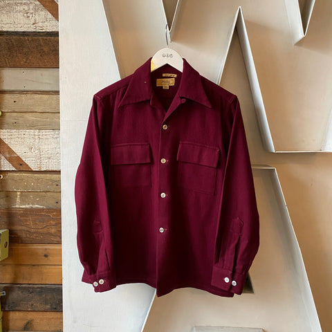 60's Yale Wool Loop Collar Shirt - Medium