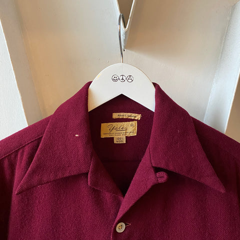 60's Yale Wool Loop Collar Shirt - Medium