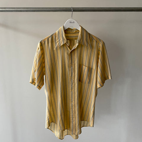 Thin Yellow Button up - Large
