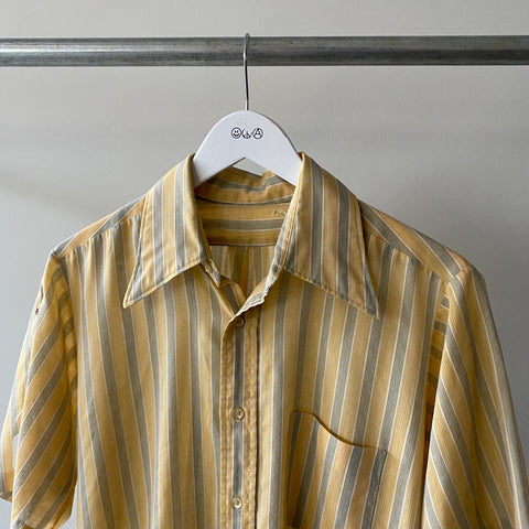 Thin Yellow Button up - Large