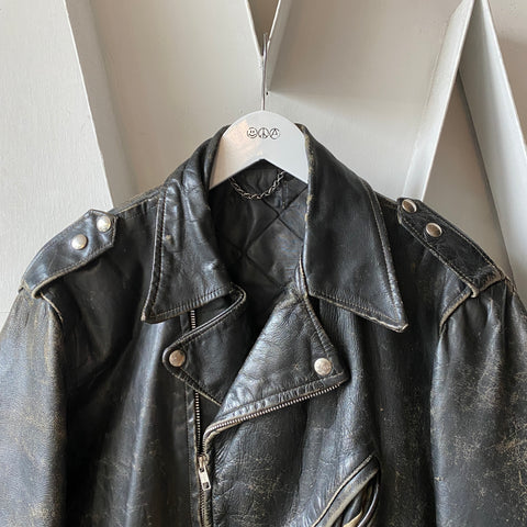 70’s Leather Moto Jacket - Large