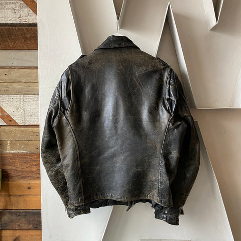 70’s Leather Moto Jacket - Large