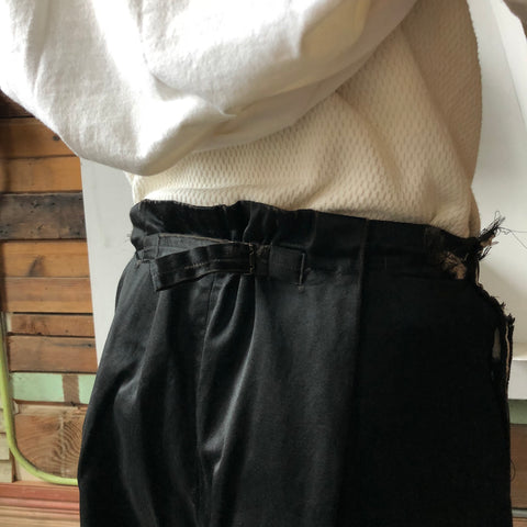 30’s Satin Cropped Buckle Back Trousers - 28” x 19”