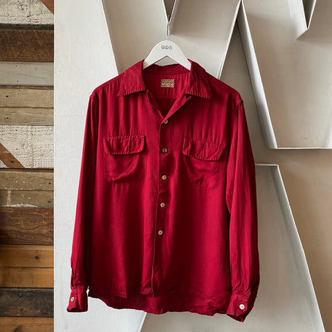 60's Rayon Button up - Medium